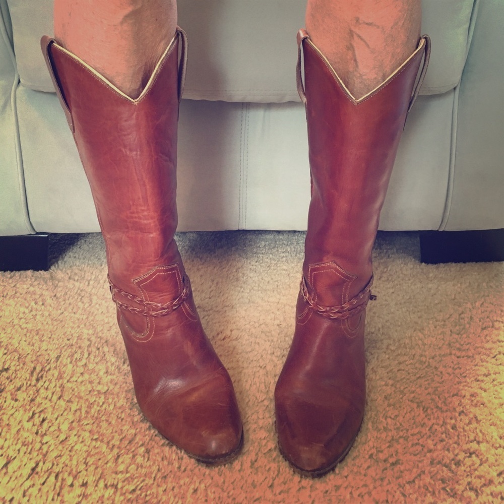 Real Leather cowboy boots